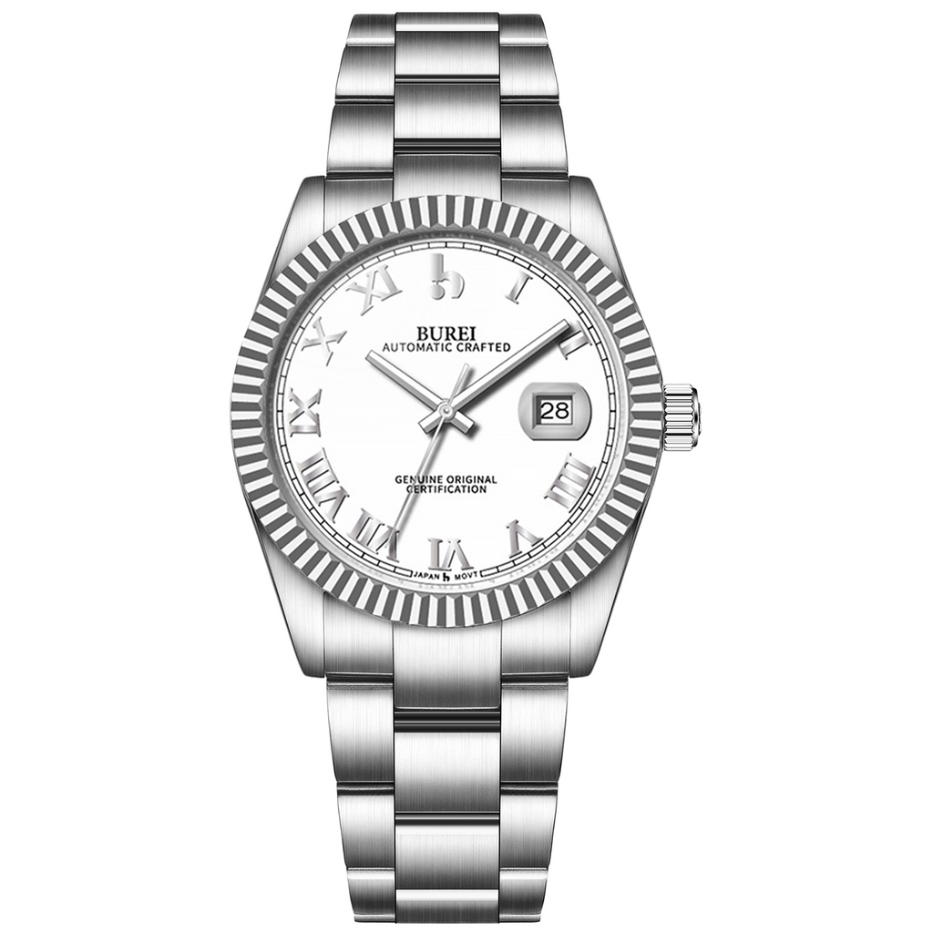 BUREI Men's Luxury Automatic Watch Fashion Waterproof Mechanical Watch, Adjustable Stainless Steel Two Tone Strap,Gift for Men