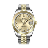 BUREI Men's Luxury Automatic Watch Fashion Waterproof Mechanical Watch, Adjustable Stainless Steel Two Tone Strap,Gift for Men