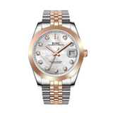 BUREI Men's Luxury Automatic Watch Fashion Waterproof Mechanical Watch, Adjustable Stainless Steel Two Tone Strap,Gift for Men