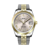 BUREI Men's Luxury Automatic Watch Fashion Waterproof Mechanical Watch, Adjustable Stainless Steel Two Tone Strap,Gift for Men