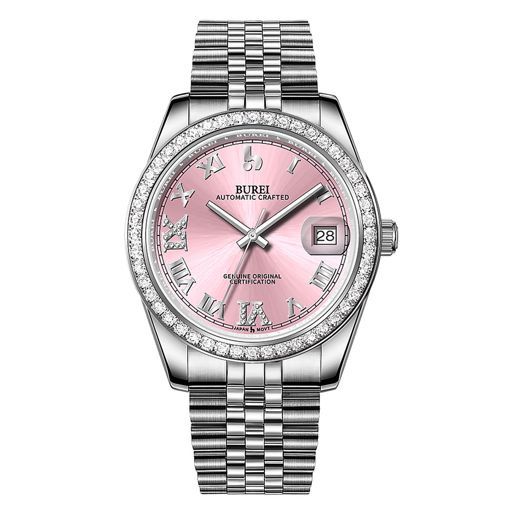 BUREI Men's Luxury Automatic Watch Fashion Waterproof Mechanical Watch, Adjustable Stainless Steel Two Tone Strap,Gift for Men