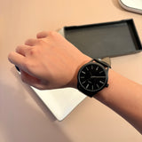 williane skiva Men's Fashion Minimalist Wrist Watch Analog Black leather strap