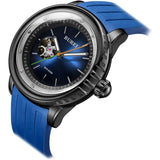 BUREI Automatic Dive Watch Sapphire Glass Wrist Watch Men's 500m Waterproof Watch with Rubber Strap,Luminous Hands and Markers
