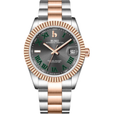 BUREI Men's Luxury Automatic Watch Fashion Waterproof Mechanical Watch, Adjustable Stainless Steel Two Tone Strap,Gift for Men