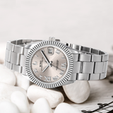 BUREI Men's Luxury Automatic Watch Fashion Waterproof Mechanical Watch, Adjustable Stainless Steel Two Tone Strap,Gift for Men