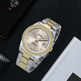 BUREI Men's Luxury Automatic Watch Fashion Waterproof Mechanical Watch, Adjustable Stainless Steel Two Tone Strap,Gift for Men