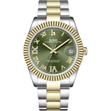 BUREI Men's Luxury Automatic Watch Fashion Waterproof Mechanical Watch, Adjustable Stainless Steel Two Tone Strap,Gift for Men