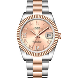 BUREI Men's Luxury Automatic Watch Fashion Waterproof Mechanical Watch, Adjustable Stainless Steel Two Tone Strap,Gift for Men