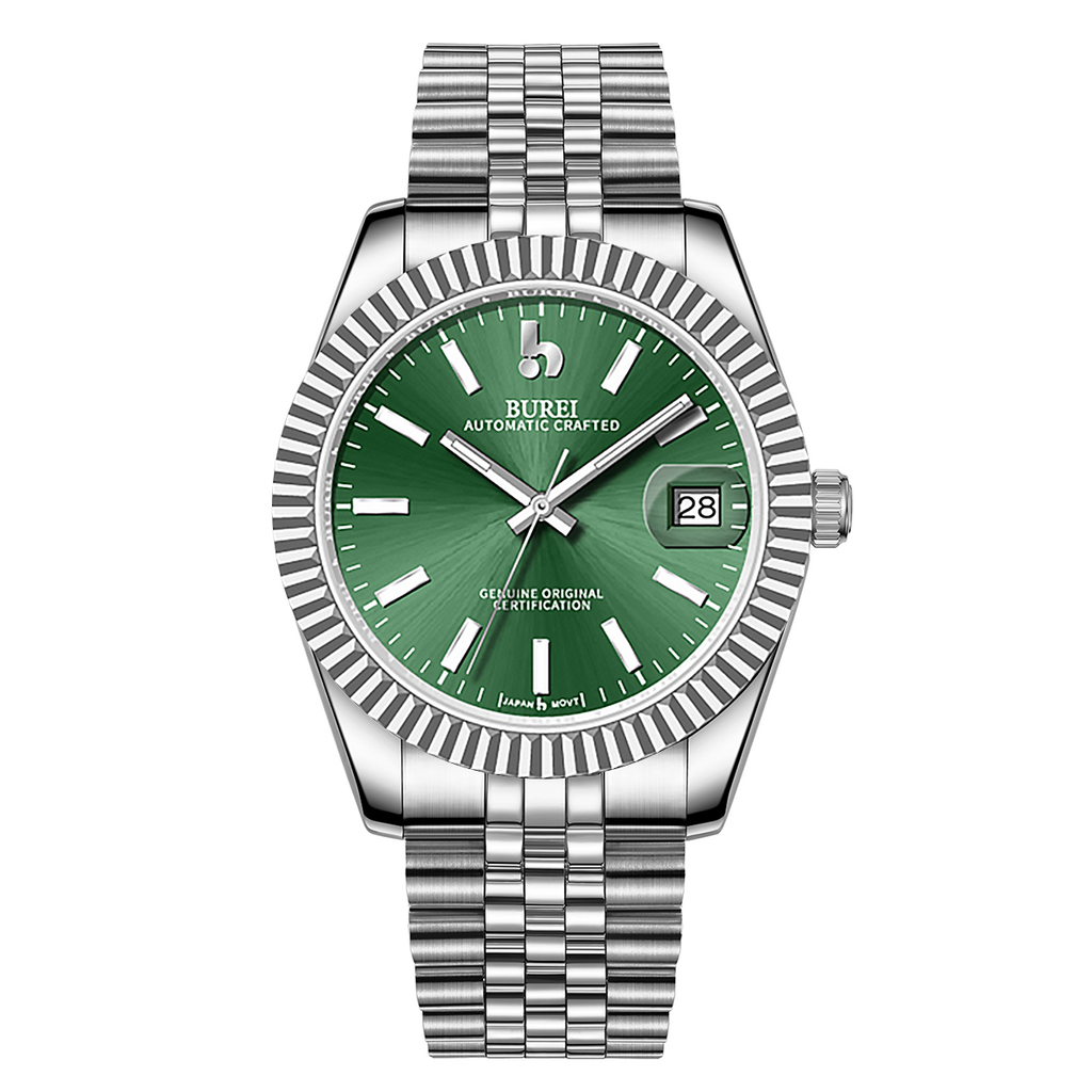 BUREI Men's Luxury Automatic Watch Fashion Waterproof Mechanical Watch, Adjustable Stainless Steel Two Tone Strap,Gift for Men