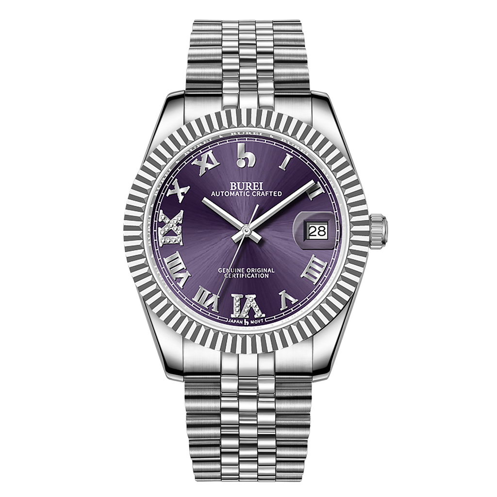 BUREI Men's Luxury Automatic Watch Fashion Waterproof Mechanical Watch, Adjustable Stainless Steel Two Tone Strap,Gift for Men