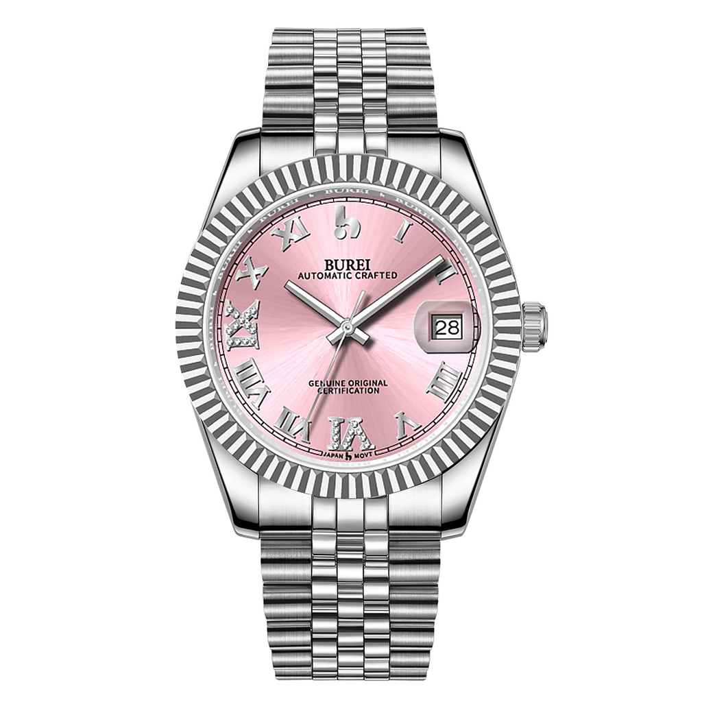 BUREI Men's Luxury Automatic Watch Fashion Waterproof Mechanical Watch, Adjustable Stainless Steel Two Tone Strap,Gift for Men