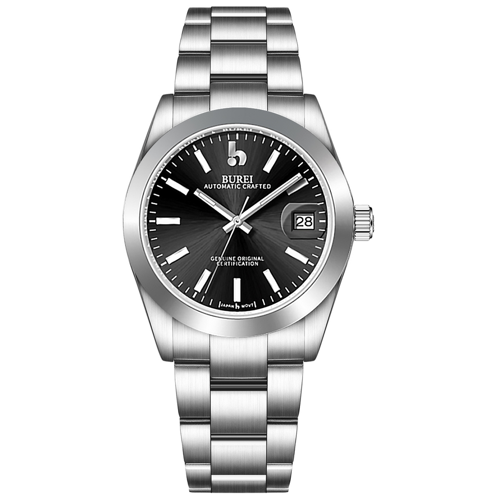BUREI Men's Luxury Automatic Watch Fashion Waterproof Mechanical Watch, Adjustable Stainless Steel Two Tone Strap,Gift for Men