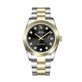 BUREI Men's Luxury Automatic Watch Fashion Waterproof Mechanical Watch, Adjustable Stainless Steel Two Tone Strap,Gift for Men
