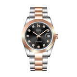 BUREI Men's Luxury Automatic Watch Fashion Waterproof Mechanical Watch, Adjustable Stainless Steel Two Tone Strap,Gift for Men