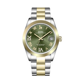 BUREI Men's Luxury Automatic Watch Fashion Waterproof Mechanical Watch, Adjustable Stainless Steel Two Tone Strap,Gift for Men