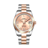 BUREI Men's Luxury Automatic Watch Fashion Waterproof Mechanical Watch, Adjustable Stainless Steel Two Tone Strap,Gift for Men