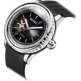 BUREI Automatic Dive Watch Sapphire Glass Wrist Watch Men's 500m Waterproof Watch with Rubber Strap,Luminous Hands and Markers