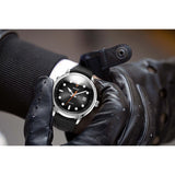 BUREI Men's Diving Watch 500 Meters Waterproof Mechanical Watch Large Dial Fashion Stainless Steel Watch Silicone Strap Luminous Pointer