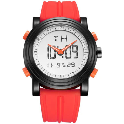 BUREI Mens Analog Digital Sport Watches with Alarm Stopwatch LED Backlight and Rubber Strap
