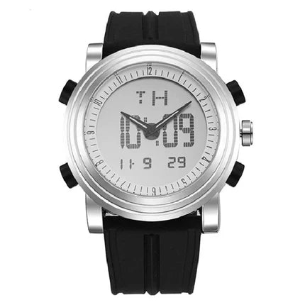 BUREI Mens Analog Digital Sport Watches with Alarm Stopwatch LED Backlight and Rubber Strap