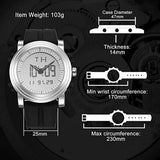 BUREI Mens Analog Digital Sport Watches with Alarm Stopwatch LED Backlight and Rubber Strap