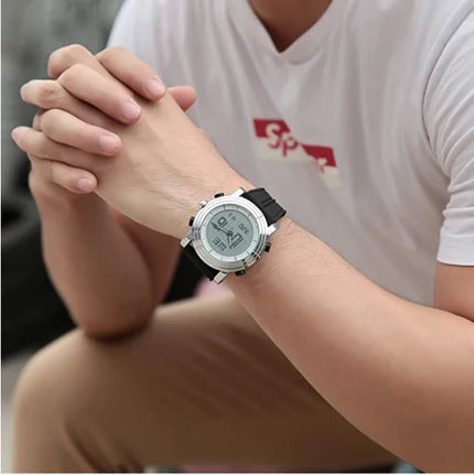 BUREI Mens Analog Digital Sport Watches with Alarm Stopwatch LED Backlight and Rubber Strap
