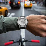 BUREI Mens Analog Digital Sport Watches with Alarm Stopwatch LED Backlight and Rubber Strap