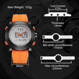 BUREI Mens Analog Digital Sport Watches with Alarm Stopwatch LED Backlight and Rubber Strap