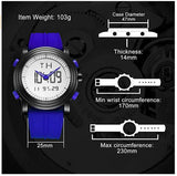 BUREI Mens Analog Digital Sport Watches with Alarm Stopwatch LED Backlight and Rubber Strap