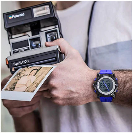 BUREI Mens Analog Digital Sport Watches with Alarm Stopwatch LED Backlight and Rubber Strap