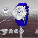 BUREI Mens Analog Digital Sport Watches with Alarm Stopwatch LED Backlight and Rubber Strap