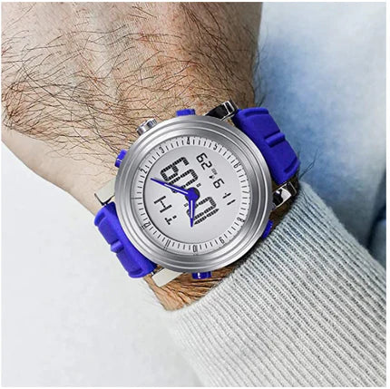BUREI Mens Analog Digital Sport Watches with Alarm Stopwatch LED Backlight and Rubber Strap