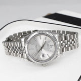 BUREI Men's Automatic Watch Analog Dial with Date Window Sapphire Crystal Stainless Steel Band and Case