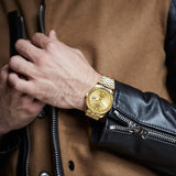 BUREI Men's Automatic Watch Analog Dial with Date Window Sapphire Crystal Stainless Steel Band and Case