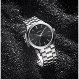 BUREI men's stainless steel fashion business watch japanese movement quartz watch men's 41mm luxury round watch