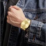 BUREI men's stainless steel fashion business watch japanese movement quartz watch men's 41mm luxury round watch