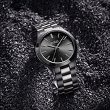 BUREI men's stainless steel fashion business watch japanese movement quartz watch men's 41mm luxury round watch