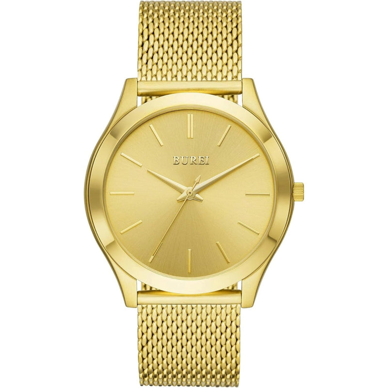 BUREI Men Watches Fashion Business Analog Stainless Steel Quartz Waterproof Watches for Men,Gifts for Men