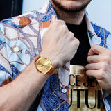 BUREI Men Watches Fashion Business Analog Stainless Steel Quartz Waterproof Watches for Men,Gifts for Men