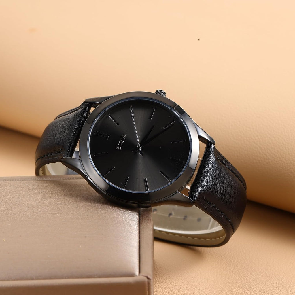 BUREI Men Watches Fashion Business Analog Stainless Steel Quartz Waterproof Watches for Men,Gifts for Men