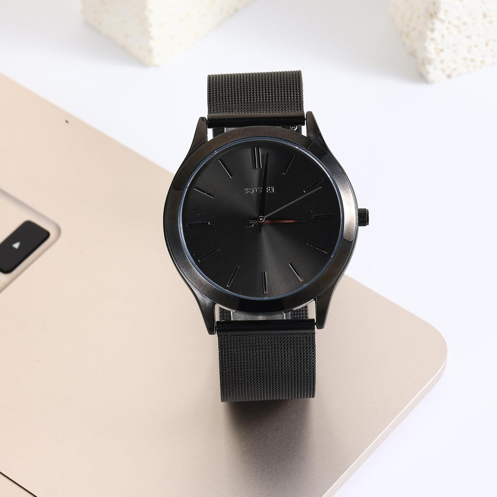 BUREI Men Watches Fashion Business Analog Stainless Steel Quartz Waterproof Watches for Men,Gifts for Men