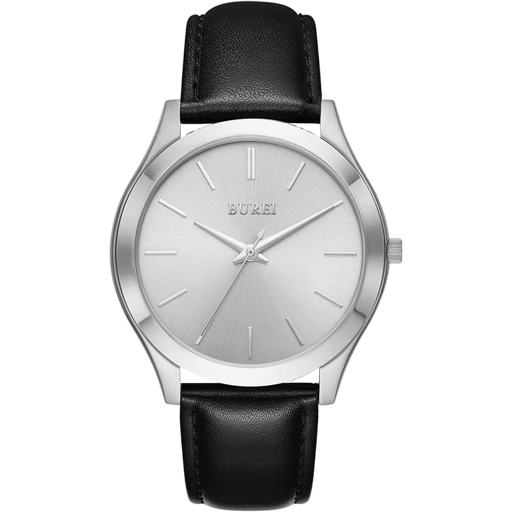 BUREI Men Watches Fashion Business Analog Stainless Steel Quartz Waterproof Watches for Men,Gifts for Men