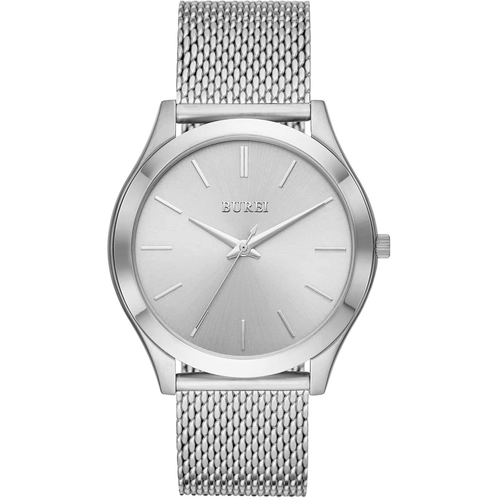 BUREI Men Watches Fashion Business Analog Stainless Steel Quartz Waterproof Watches for Men,Gifts for Men