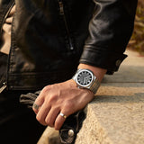 BUREI Men's Watch Business Quartz Men's Luxury Watch Stainless Steel Waterproof Watch Fashion Casual Watches for Men