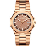 BUREI Men's Watch Business Quartz Men's Luxury Watch Stainless Steel Waterproof Watch Fashion Casual Watches for Men
