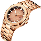 BUREI Men's Watch Business Quartz Men's Luxury Watch Stainless Steel Waterproof Watch Fashion Casual Watches for Men