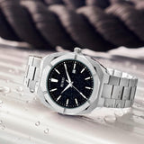 BUREI Fashion Quartz Watch for Men Watch Analog Date Watch with Stainless Steel Band Waterproof Classic Watches for Men