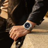 BUREI Fashion Quartz Watch for Men Watch Analog Date Watch with Stainless Steel Band Waterproof Classic Watches for Men