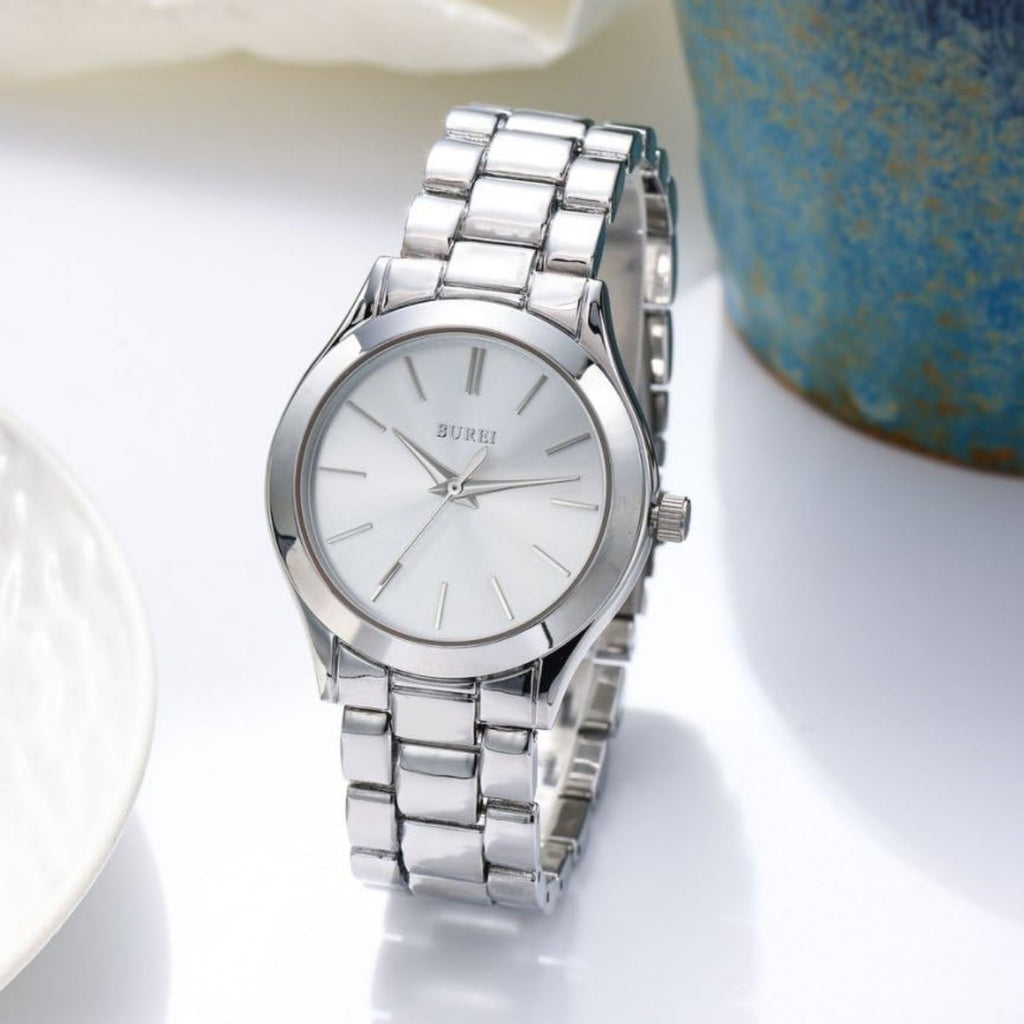 BUREI Ladies Fashion Watch Slim Minimalist Business Women's Watches Stainless Steel Bracelet Watch for Women Waterproof Quartz Women's Watch