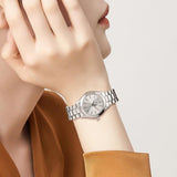 BUREI Ladies Fashion Watch Slim Minimalist Business Women's Watches Stainless Steel Bracelet Watch for Women Waterproof Quartz Women's Watch
